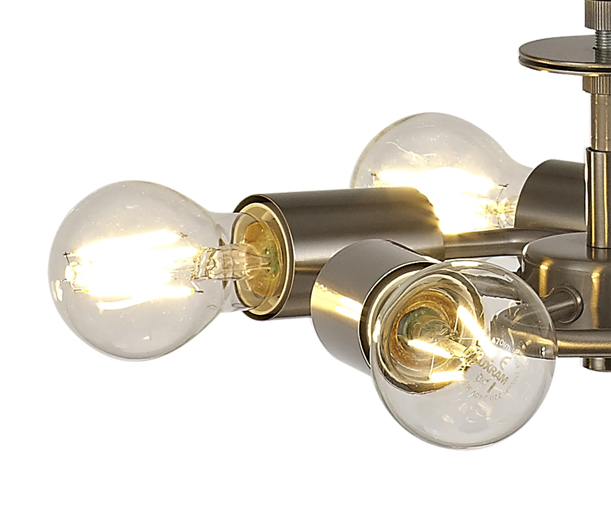 Baymont 45cm 5 Light Pendant Satin Nickel, Grey DK0762  Deco Baymont SN GR